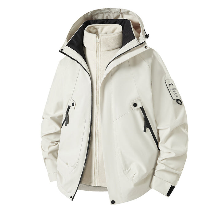 Herren 3‑in‑1 Softshell-Parka mit abnehmbarer Fleece-Innenjacke und technischer Kapuze Drune