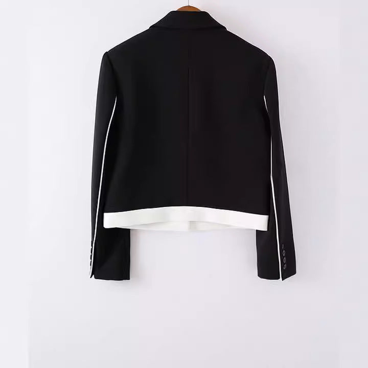 Damen Modischer Blazer mit strukturierter Oberfläche Drune
