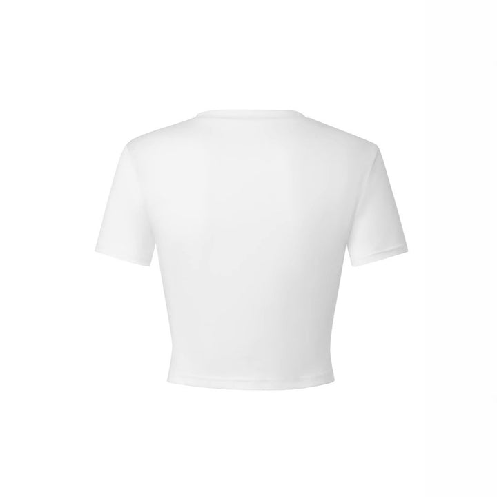 Damen Crop-T-Shirt mit inspirierendem Schriftzug und lässigem Schnitt Drune