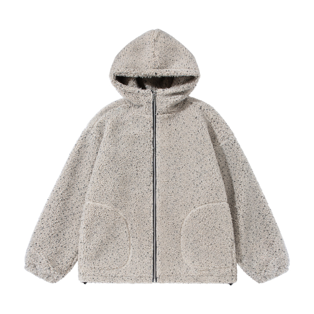 Unisex Boxy Teddy‑Fleece Kapuzenjacke mit Reißverschluss Drune