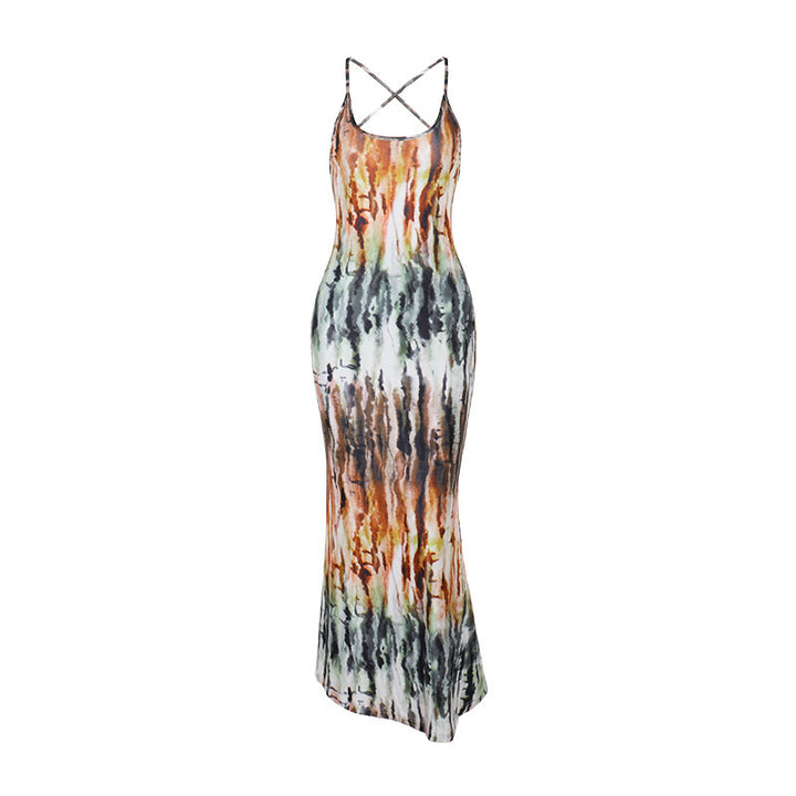 Damen Maxikleid mit schmalen Spaghetti-Trägern und komfortabler Passform Drune
