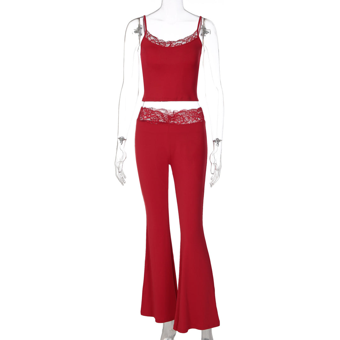 Damen Lässiges Oberteil und weiter geschnittene Hose Set Drune