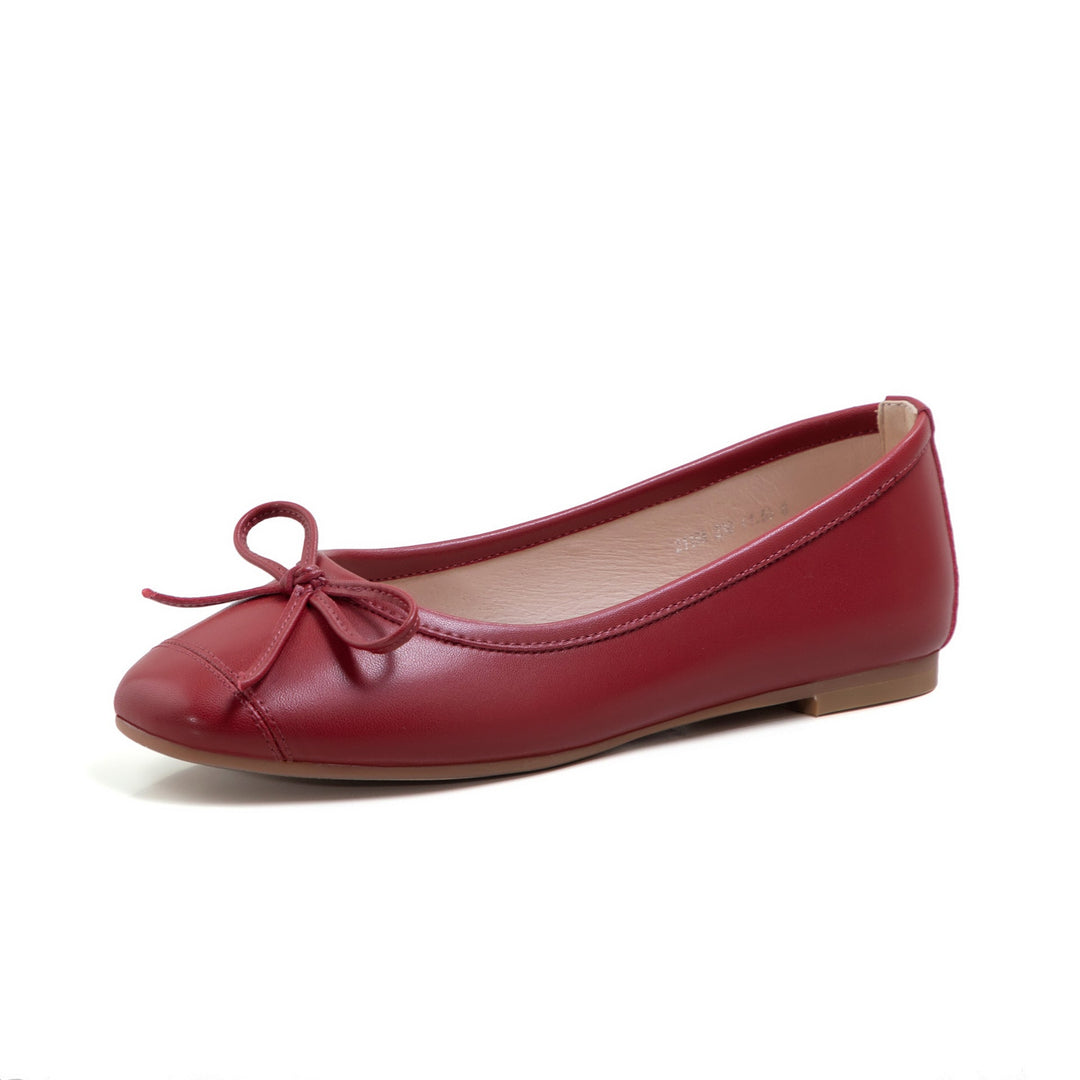 Damen Ballerinas mit dekorativem Schleifenakzent und rutschfester Sohle Drune