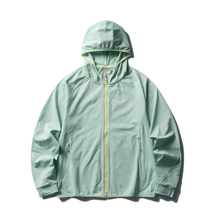 Damen Leichte Ripstop-Outdoor-Kapuzenjacke mit Raglanärmeln und Reißverschlusstaschen Drune