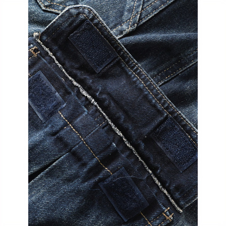 Herren Cargo-Jeans mit aufgesetzten Beintaschen und Used-Waschung Drune