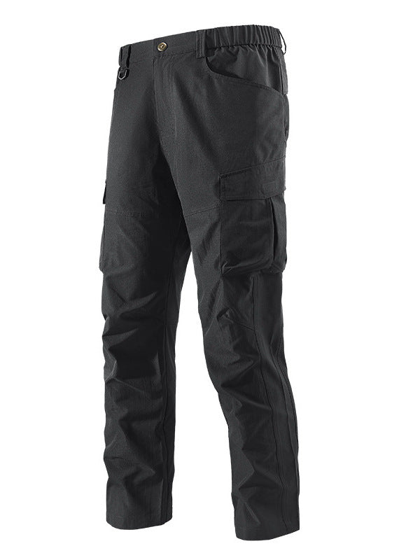 Herren Robust-konstruktive Cargo-Trekkinghose mit elastischem Bund und Mehrfach-Taschen Drune