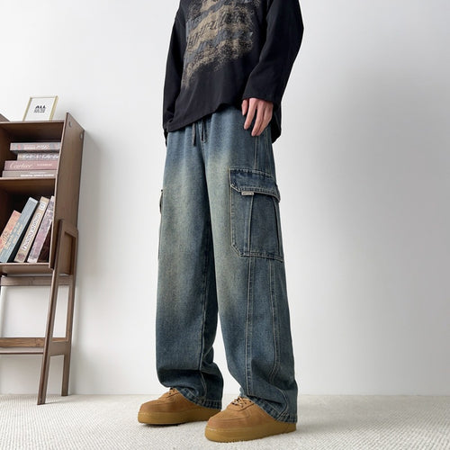 Herren Cargo-Jeans mit weitem Schnitt und Taschen Drune