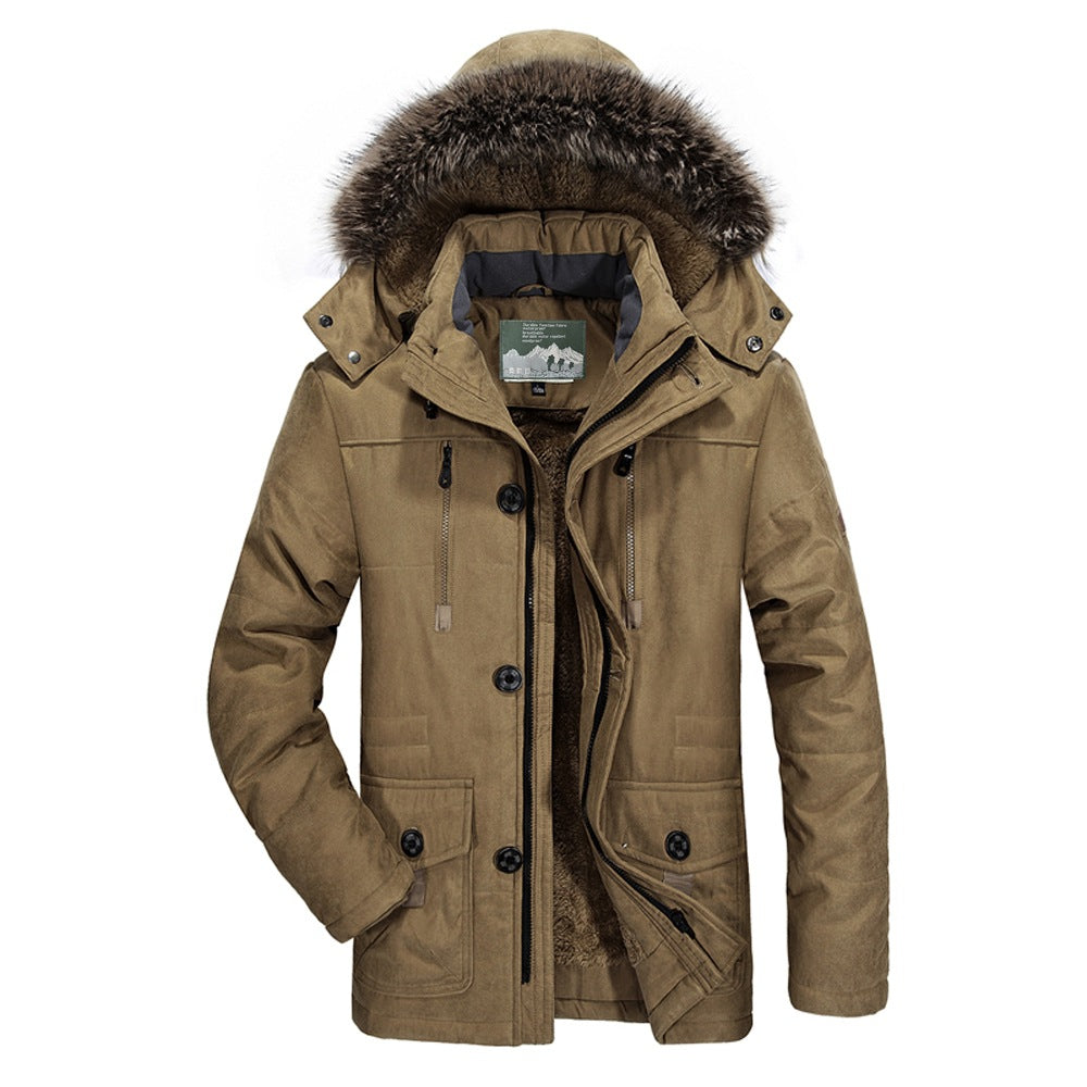 Herren Warm gefütterte Jacke Drune