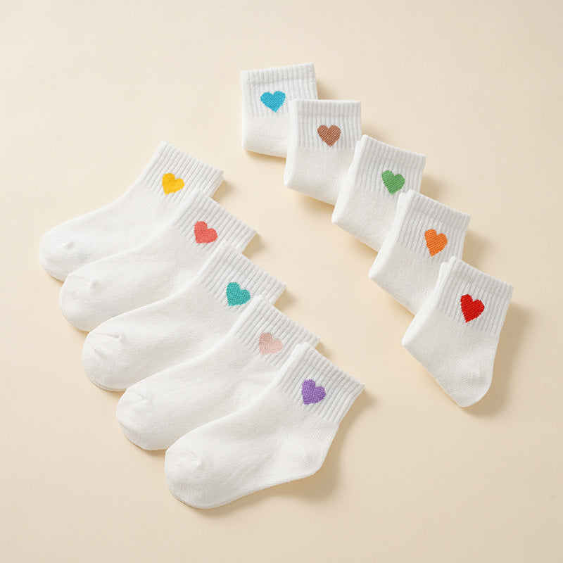 Damen Socken mit bunten Herzmotiven Drune