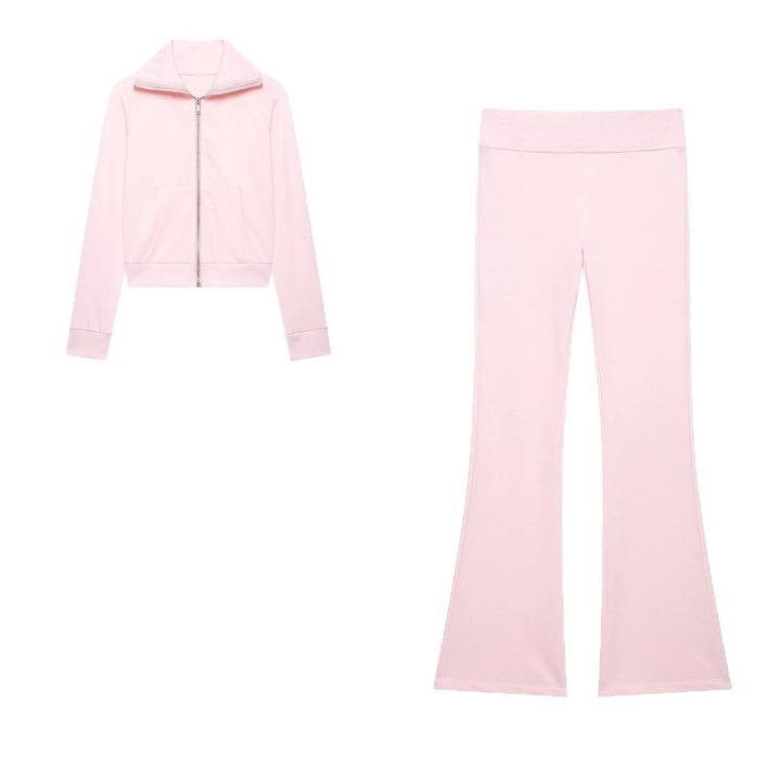 Damen Hochtaillierte Stretch-Flared-Hose mit weitem Schlag und elastischem Bund Drune