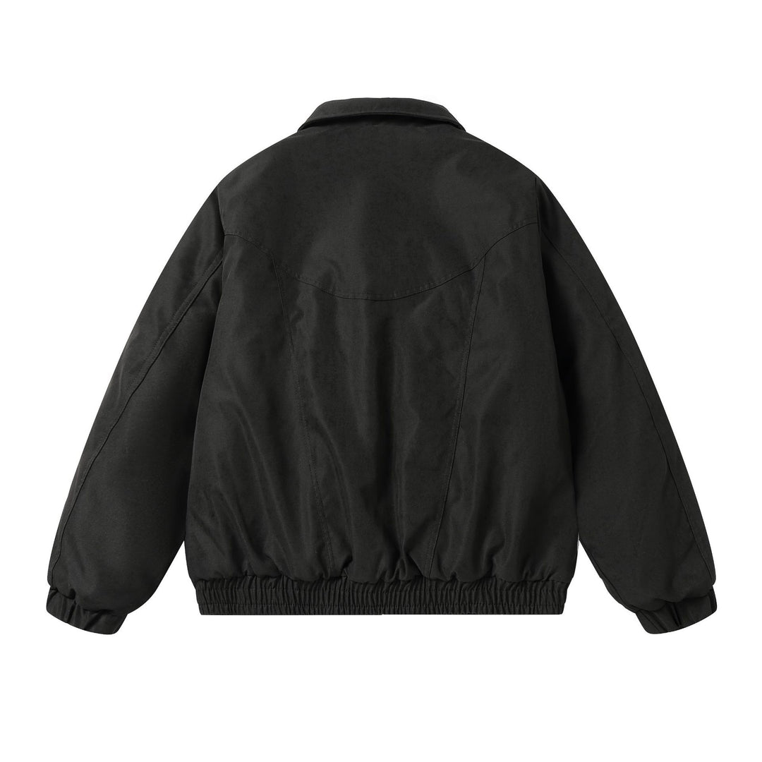 Herren Boxy Utility‑Bomberjacke mit kurzem Schnitt, Metallreißverschlüssen und elastischem Saum Drune