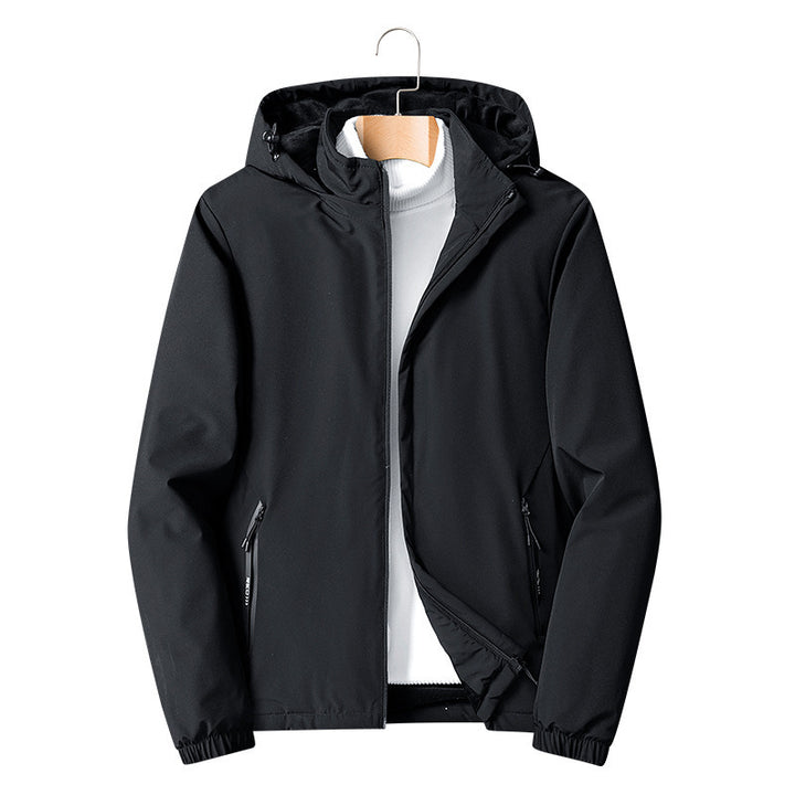 Herren Leichte Softshelljacke mit Microfleece-Futter, Kapuze und verdeckten Reißverschlusstaschen Drune