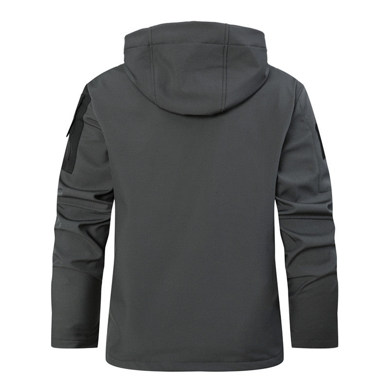 Herren funktionale Softshell-Jacke mit Fleece-Innenfutter und Kapuze Drune