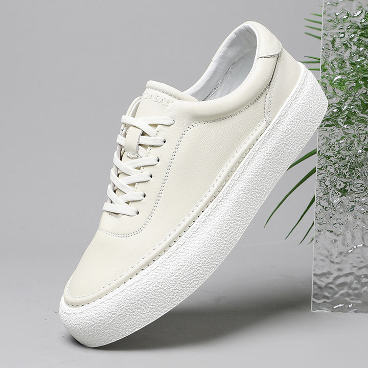 Drune | Premium Leder Sneakers Mit Weißer Sohle