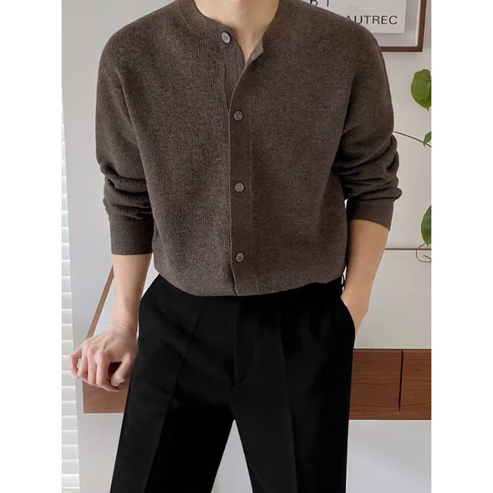 Herren Modischer Cardigan mit Knopfleiste Drune