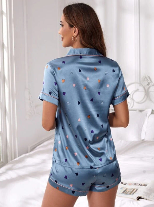 Satin Komfort Pyjama Set Damen | Drune