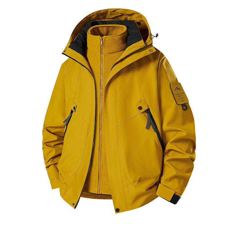 Herren 3‑in‑1 Softshell-Parka mit abnehmbarer Fleece-Innenjacke und technischer Kapuze Drune