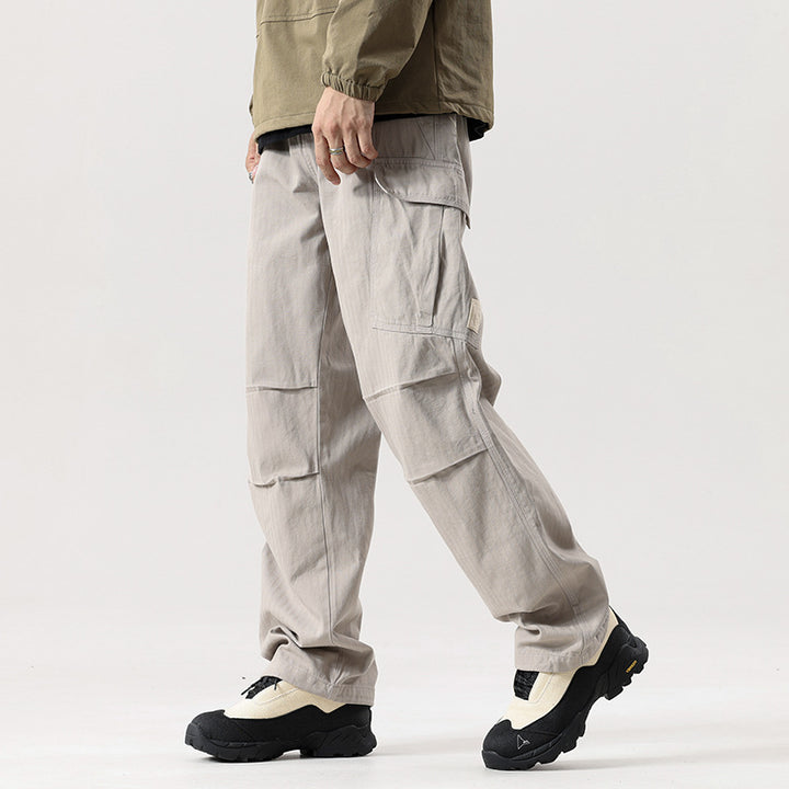 Herren Weite Cargo-Hose mit verstärkten Kniepaneelen und Multifach‑Taschen Drune