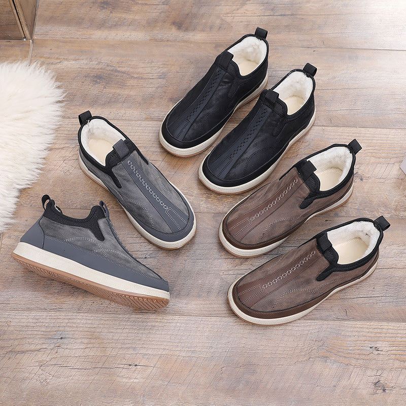 Damen Bequeme und stylische Warmfutter Slip-On Schuhe Drune