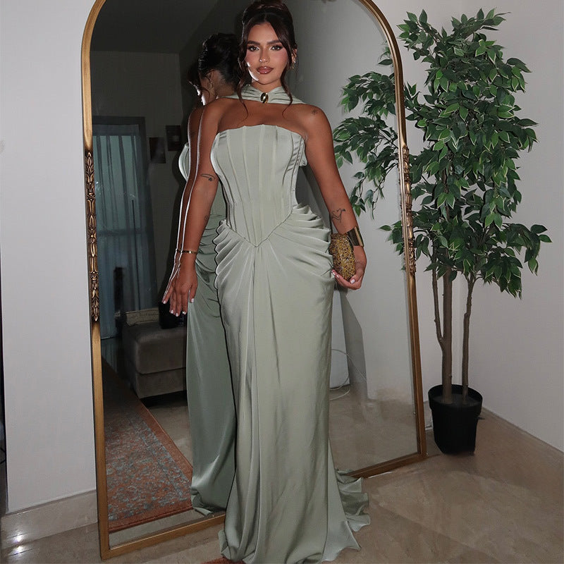 Damen Abendkleid mit asymmetrischem Schnitt und raffinierten Drapierungen Drune