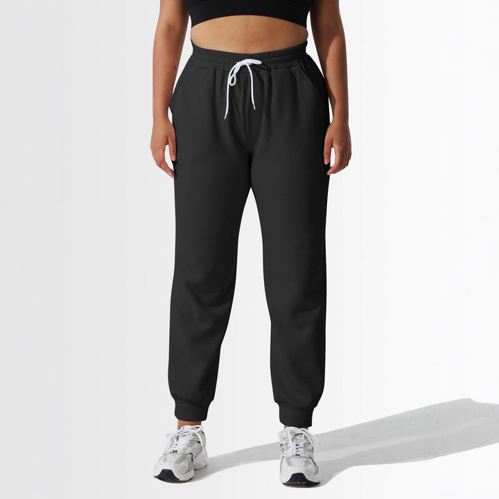 Damen High-Waist Shaping-Jogpant aus Rippfleece mit Taschen Drune