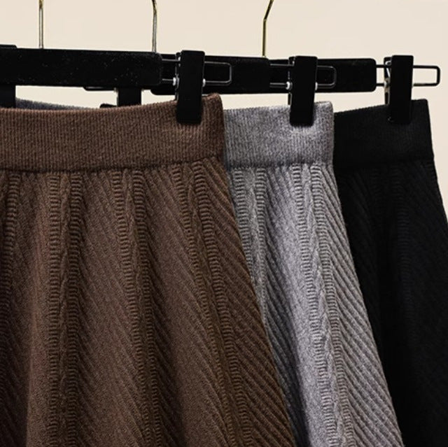 Damen Gemusterter Strickrock Drune