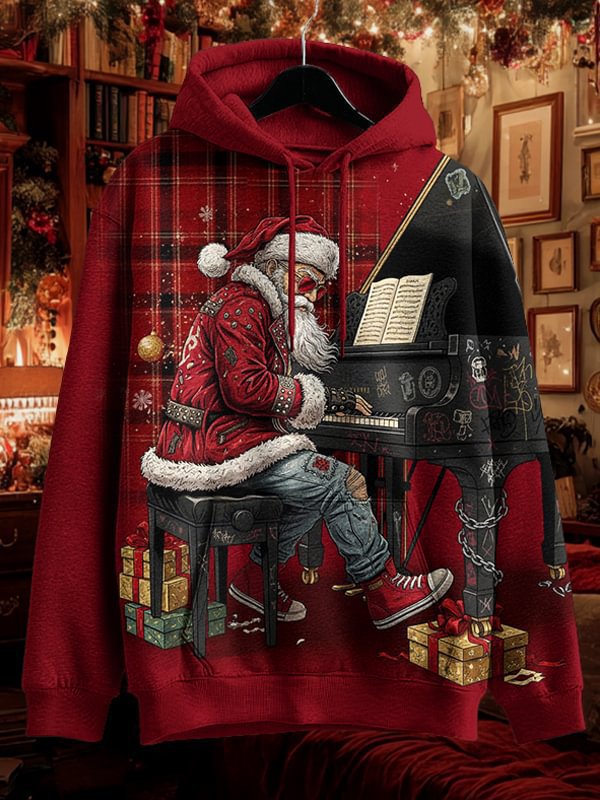 Damen Kreativer Kapuzenpullover mit Skelett- und Weihnachtsmotiv Drune