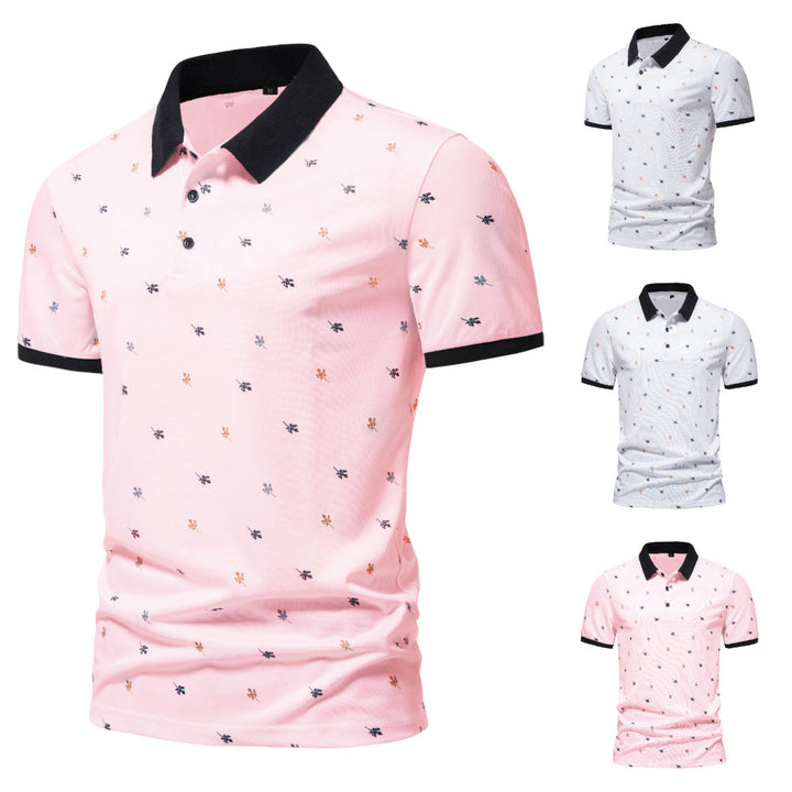 Herren Poloshirt mit einzigartigem Muster und modernem Stehkragen Drune