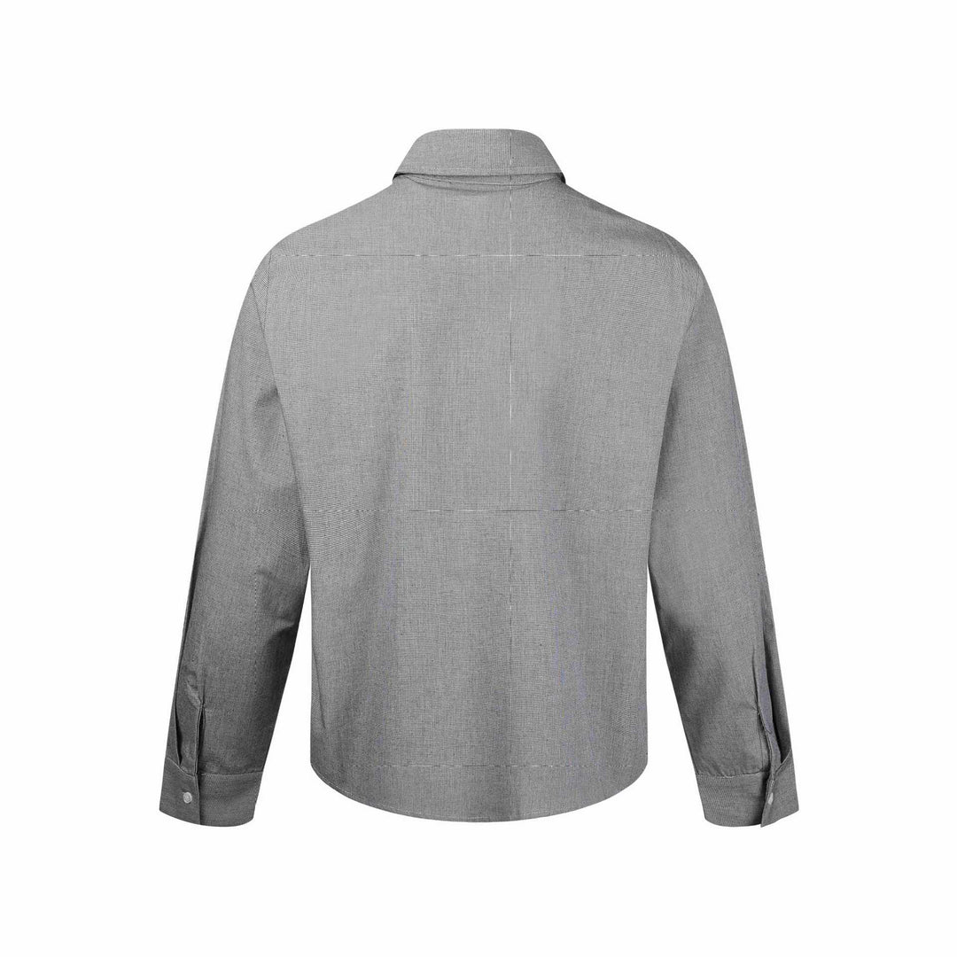 Herren Kurzjacke mit Hemdkragen, Zwei‑Wege‑Reißverschluss und feiner Struktur Drune