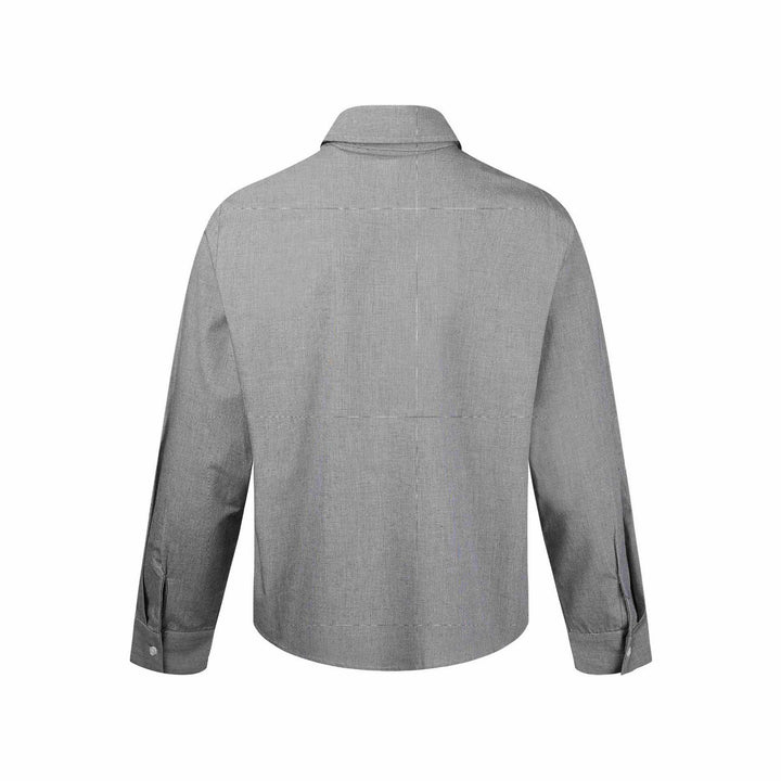 Herren Kurzjacke mit Hemdkragen, Zwei‑Wege‑Reißverschluss und feiner Struktur Drune