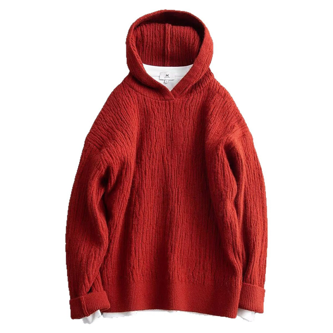 Herren Lässiger Kapuzenpullover mit strukturierter Oberfläche Drune