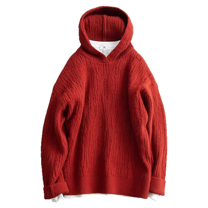 Herren Lässiger Kapuzenpullover mit strukturierter Oberfläche Drune
