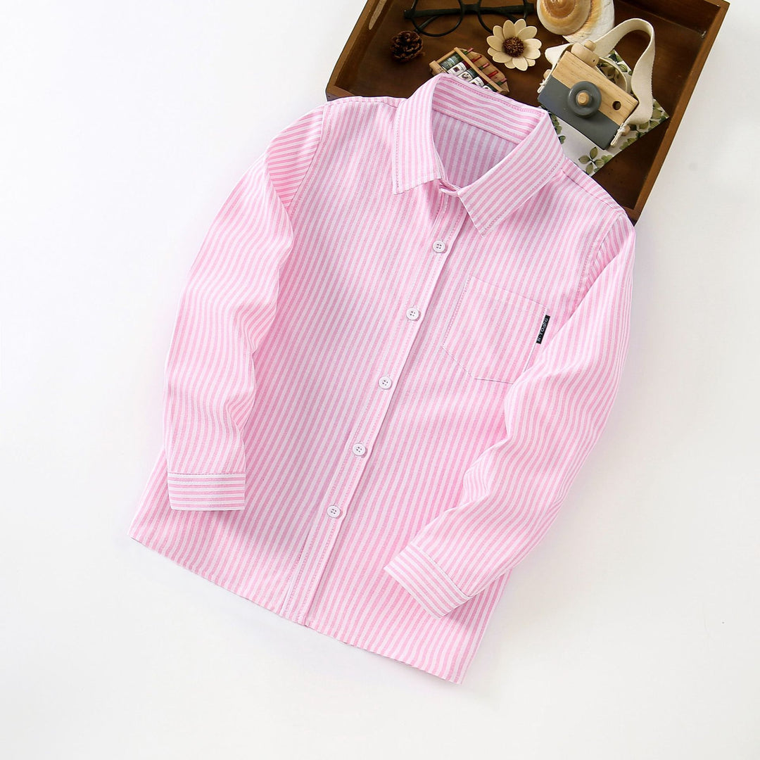 Damen Elegantes gestreiftes Langarmhemd Drune