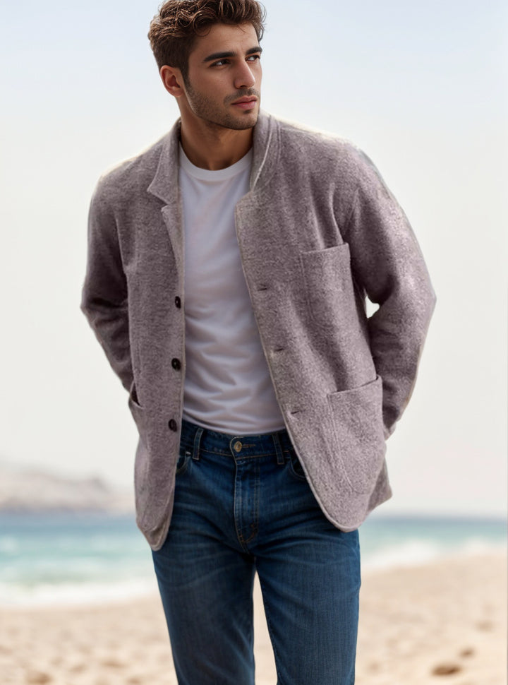 Herren Übergangsjacke aus hochwertigem Material mit stilvollem Kragen und praktischen Taschen Drune