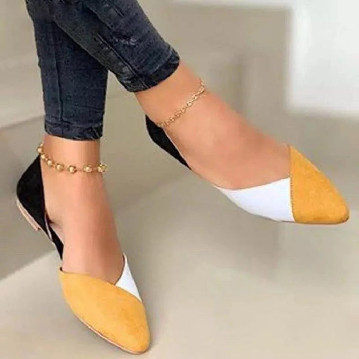 Damen Ballerinas im modernen Farbblockdesign Drune