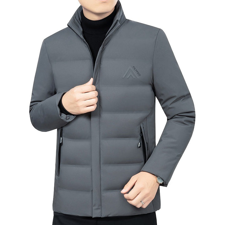 Herren Leicht wattierte City-Steppjacke mit Stehkragen und Reißverschlusstaschen Drune