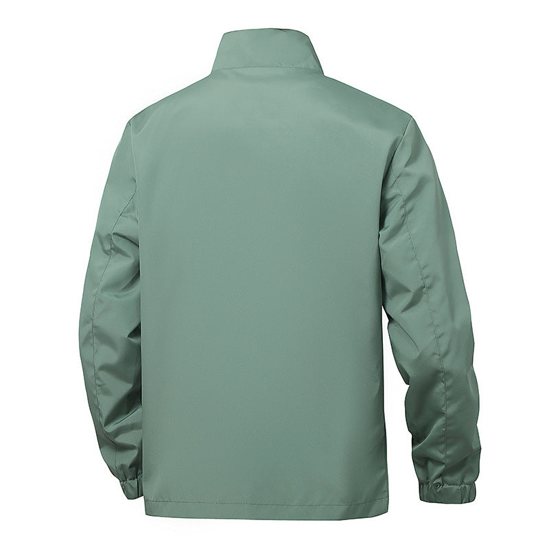 Herren Minimalistische technische Freizeitjacke mit hohem Kragen, verdecktem Reißverschluss und elastischen Bündchen Drune