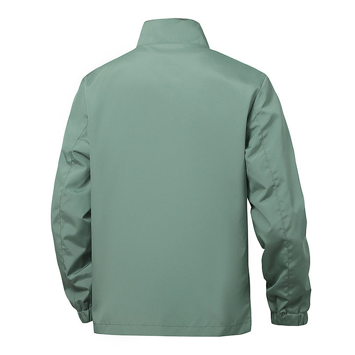 Herren Minimalistische technische Freizeitjacke mit hohem Kragen, verdecktem Reißverschluss und elastischen Bündchen Drune