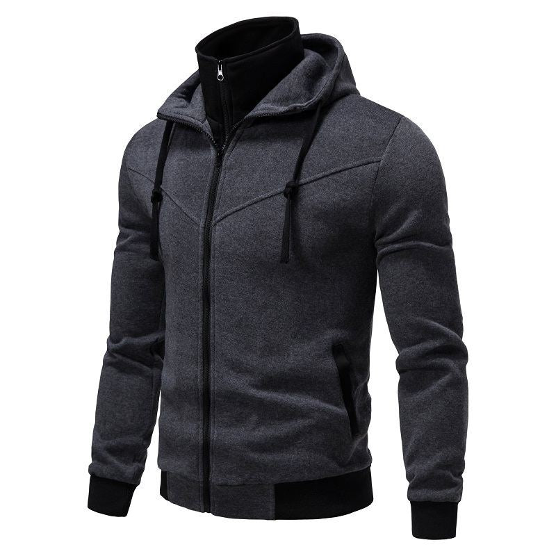 Herren sportliche Kapuzenjacke mit modernem Schnitt und praktischen Reißverschlusstaschen Drune