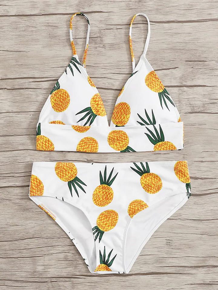 Damen Bikini-Set mit fruchtigem Ananas-Design Drune