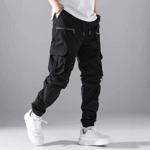 Herren Cargo-Hosen mit modernen Zipper-Taschen Drune