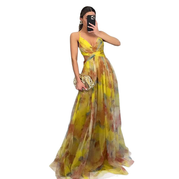 Maxikleid für Damen mit gedrehtem Frontdetail Drune