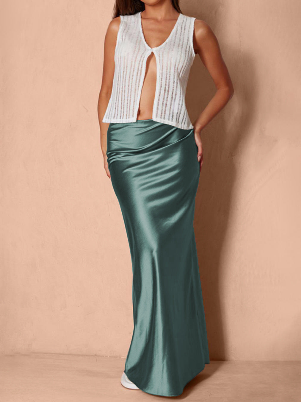 Damen Satinähnliches Abendkleid Drune