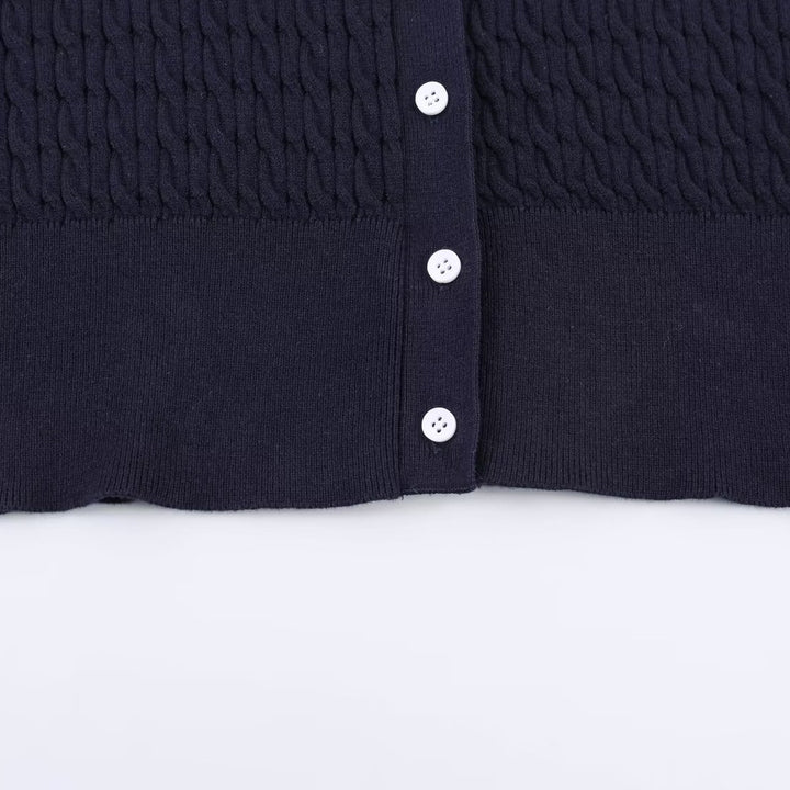 Damen Strickbluse mit eleganter Kragenverzierung Drune