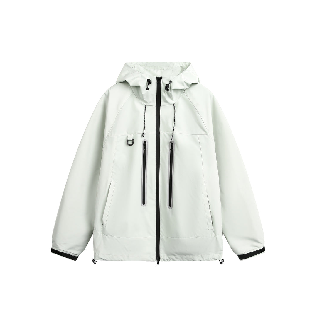 Damen Wasserdichte Parka-Jacke mit Kapuze und versiegelten Reißverschlüssen Drune