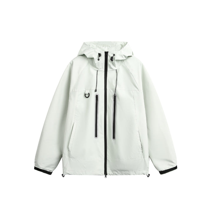 Damen Wasserdichte Parka-Jacke mit Kapuze und versiegelten Reißverschlüssen Drune