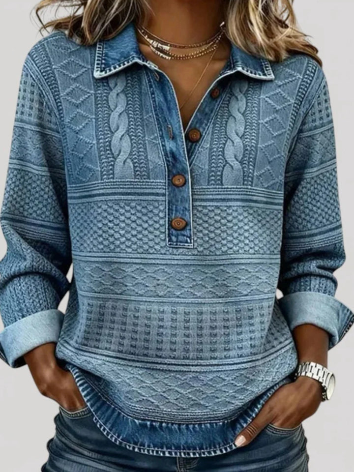 Damen Modische Pullover-Hemd