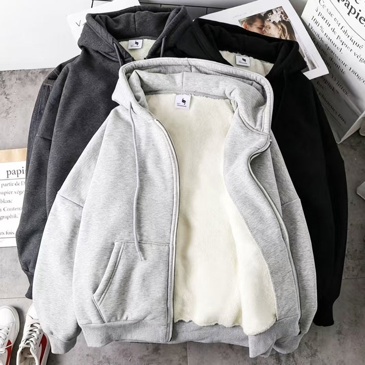 Damen Bequeme Kapuzenjacke Drune