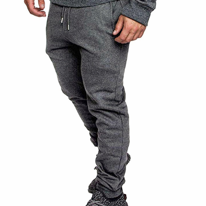Herren Tapered Sweatpants aus Baumwollmix mit elastischem Bund, Tunnelzug und gerippten Bündchen Drune