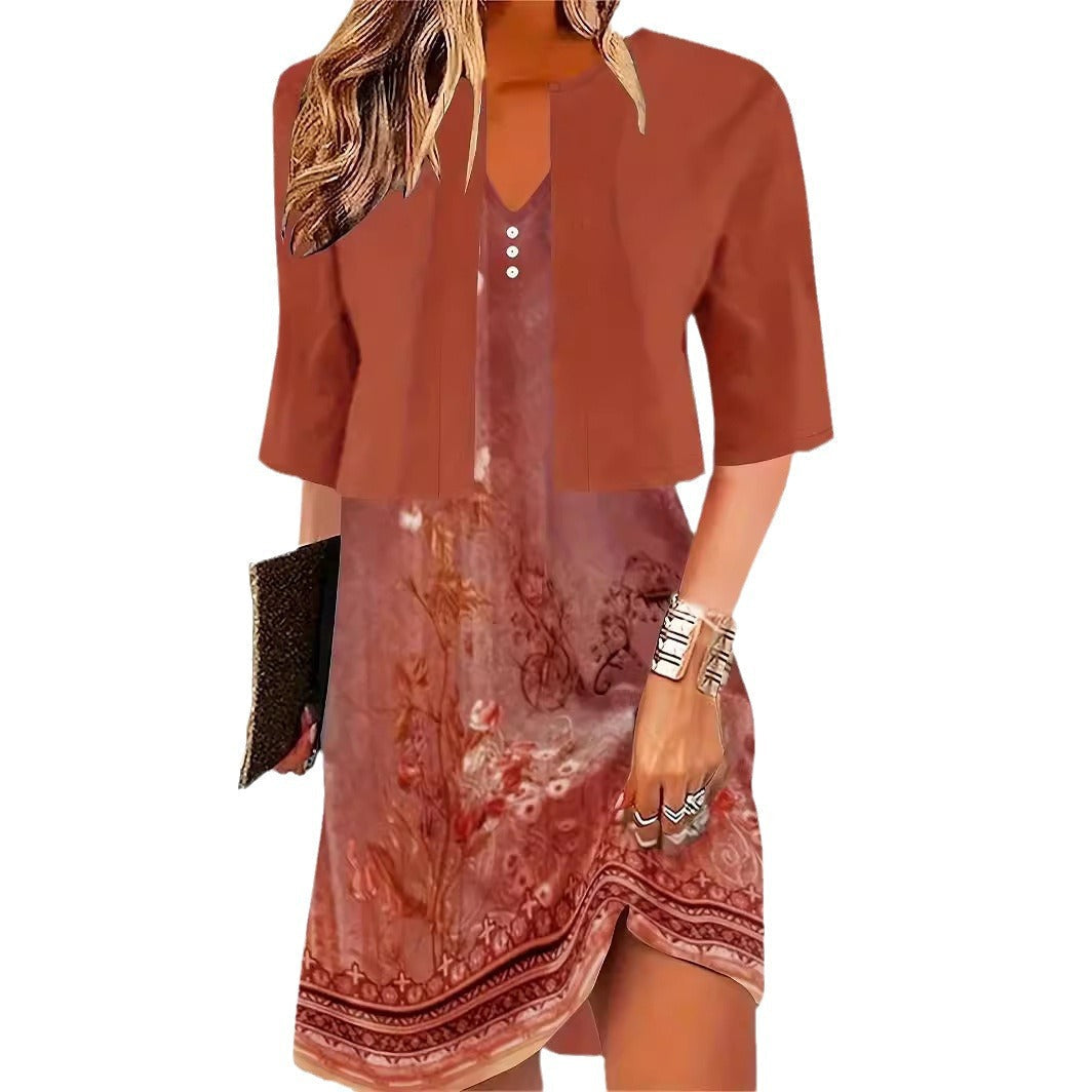 Drune | Elegantes Langrock Zwei-Teile Kleid